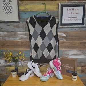 Argyle Sleeveless Sweater Vest